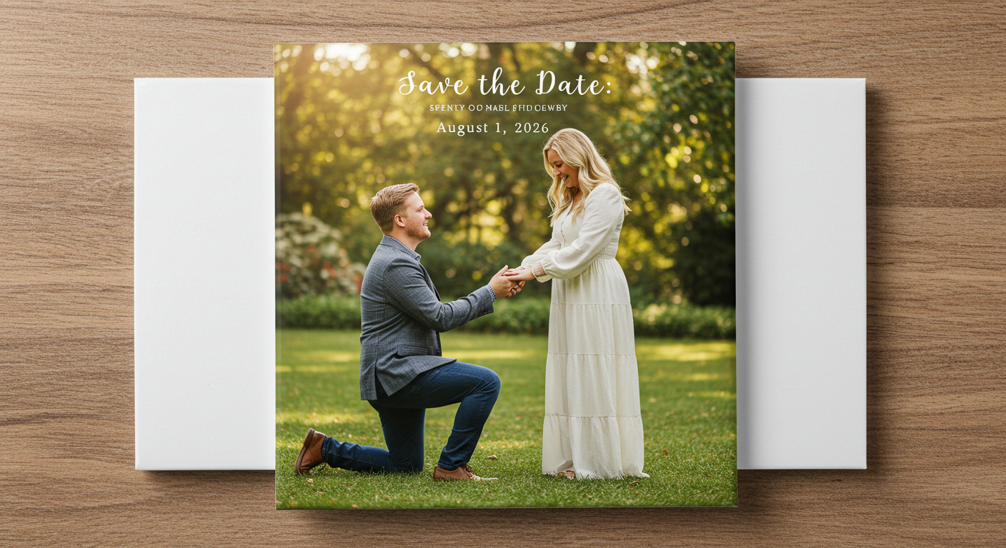 Custom-made Photo Magnets for Weddings or Save the dates
