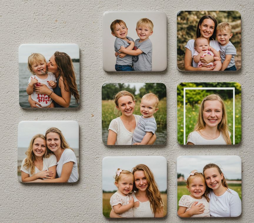 Custom-made Photo-Magnets for Mother's day