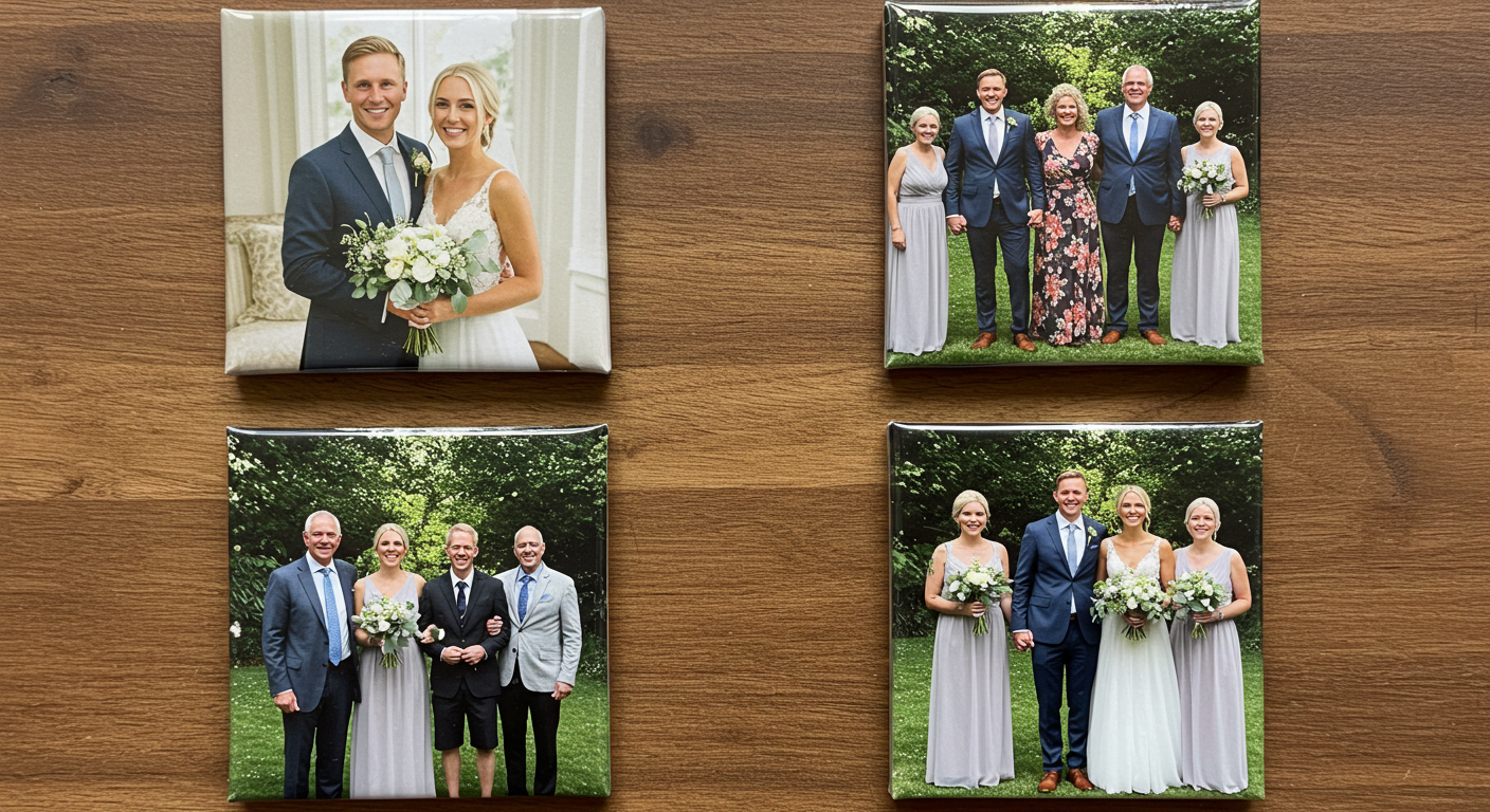Custom-made Photo Magnets for Weddings or Save the dates