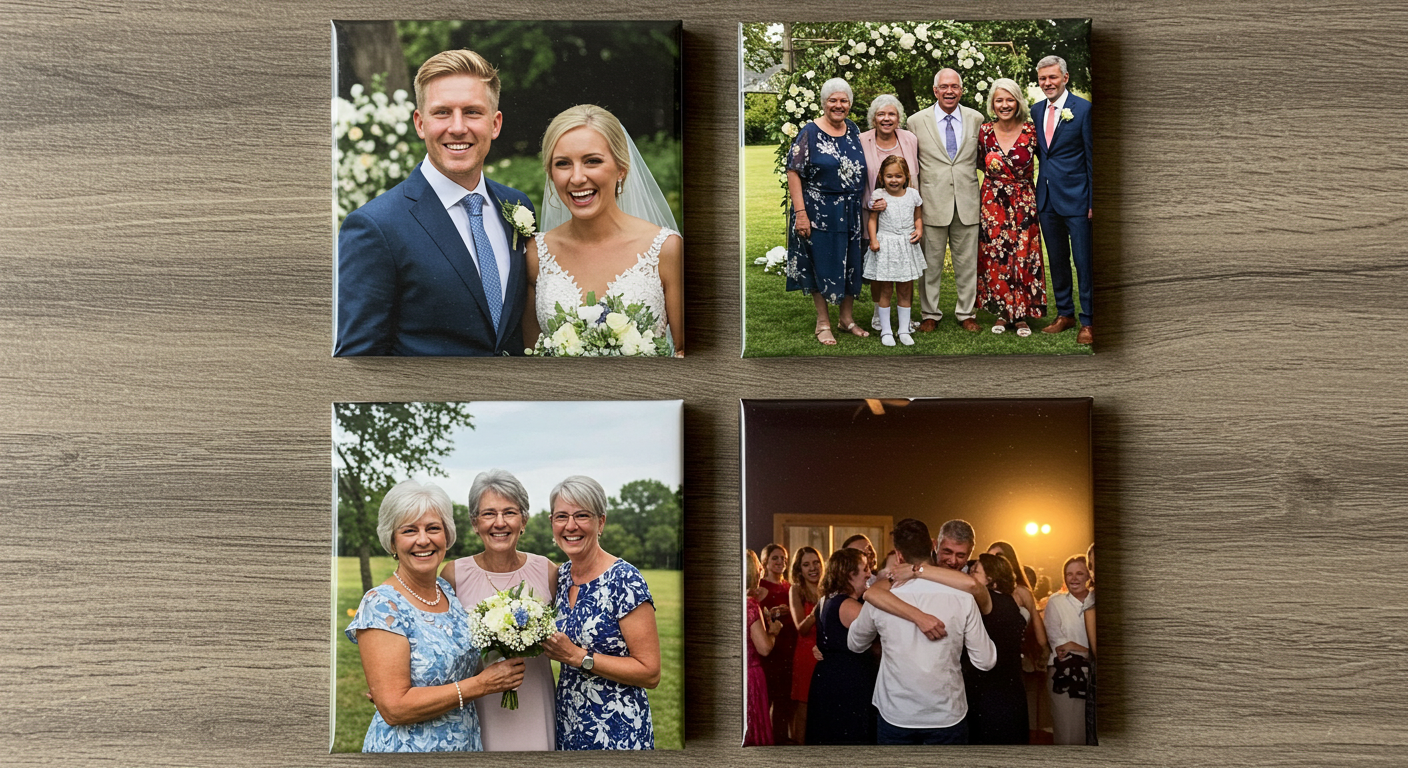 Custom-made Photo Magnets for Weddings or Save the dates
