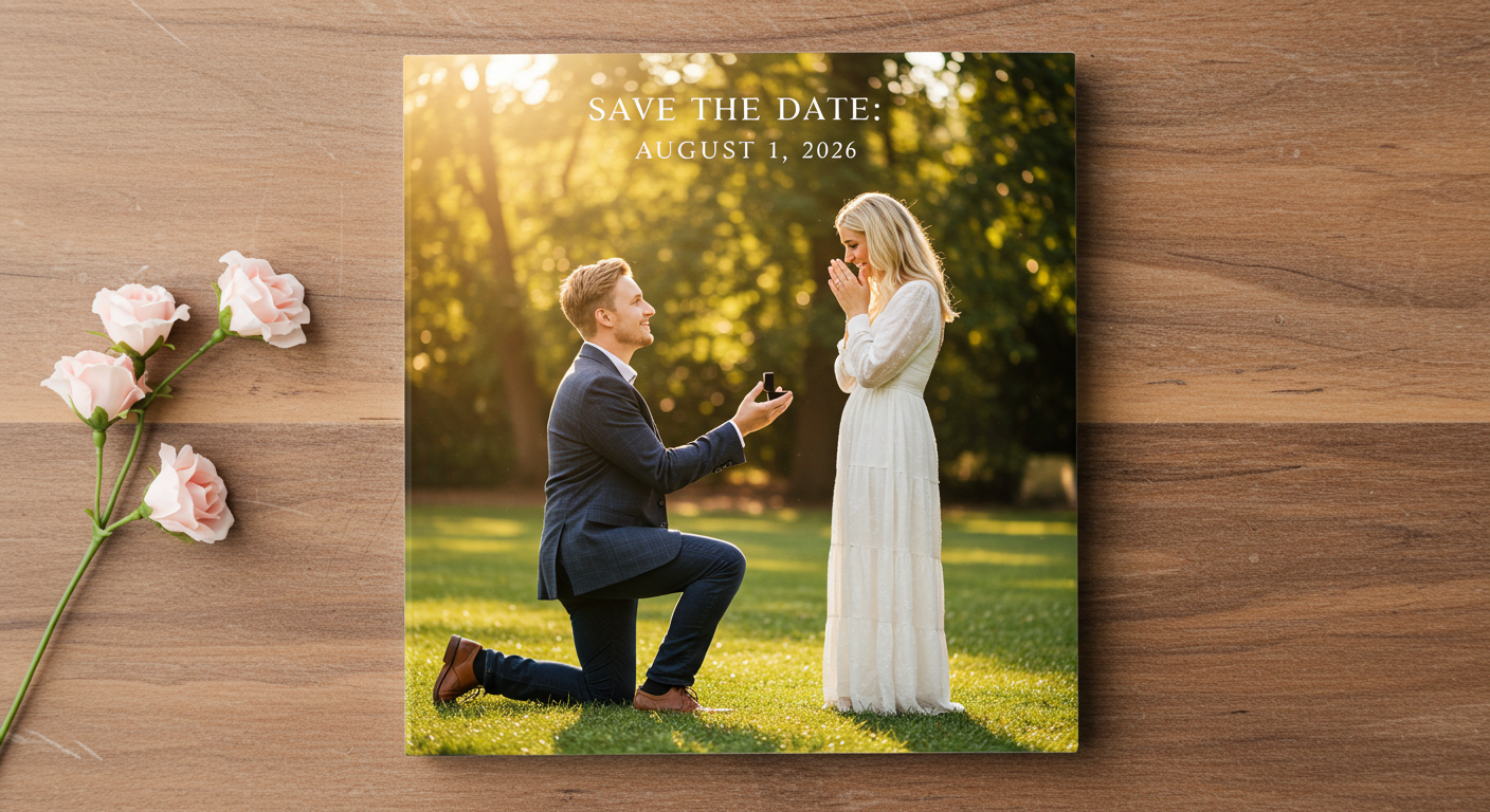Custom-made Photo Magnets for Weddings or Save the dates
